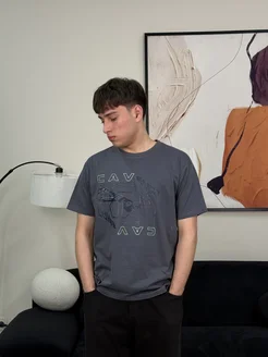 Футболка серая хлопок премиум