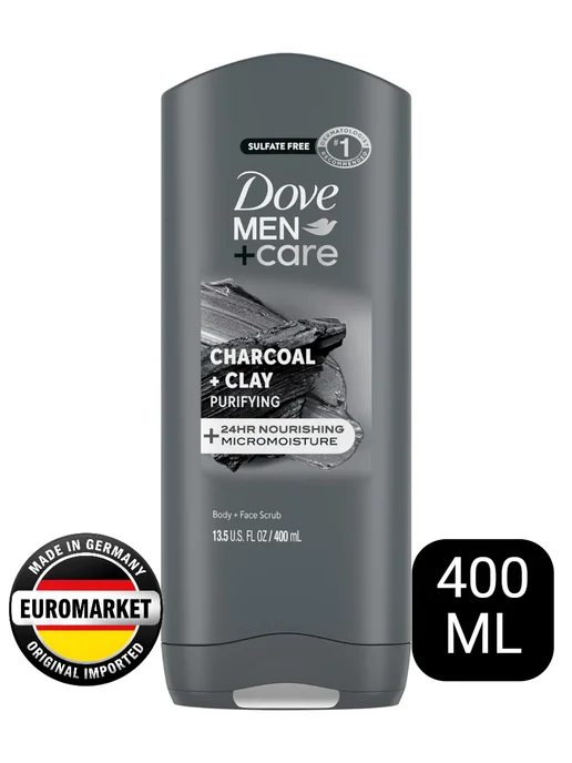 Dove Гель для душа CHARCOAL + CLAY 400мл, 400 мл