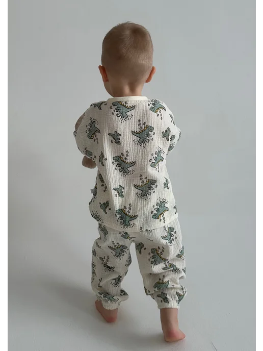 Tuh-kids Муслиновая детская пижама, белый, фото 4