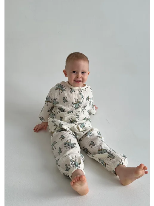 Tuh-kids Муслиновая детская пижама, белый, фото 5