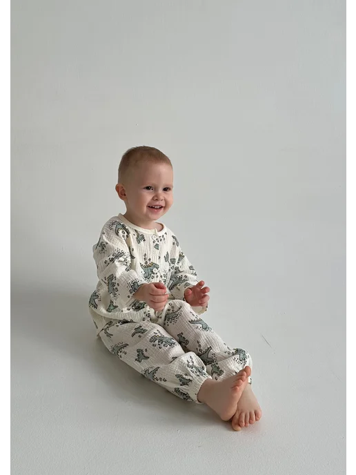 Tuh-kids Муслиновая детская пижама, белый, фото 7