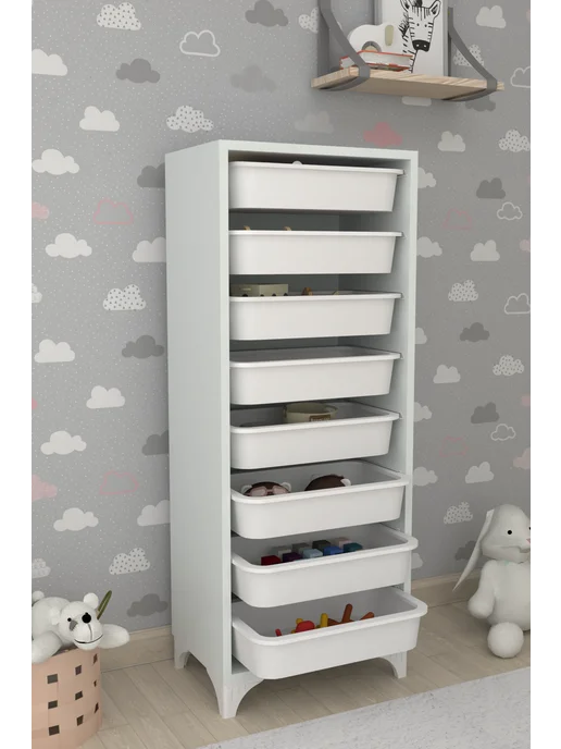 Стеллаж деревянный,напольный для игрушек с ящиками45х29х116, 45x29x116, фото 6
