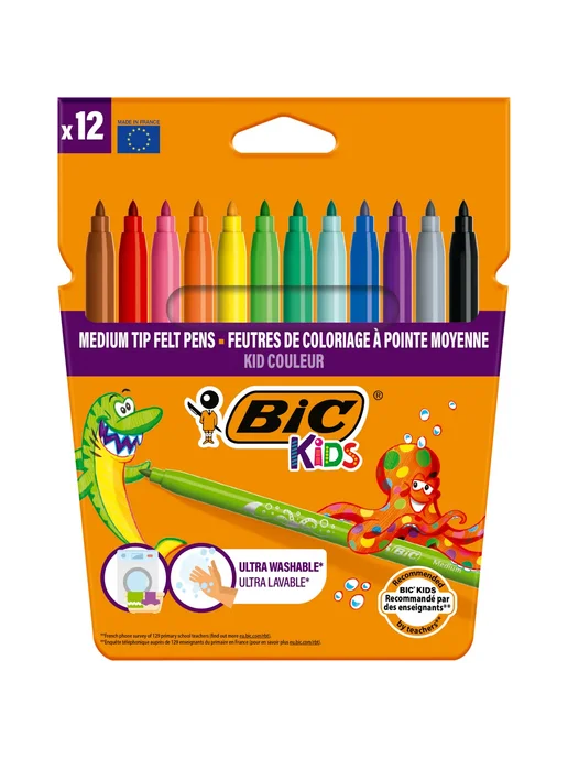 BIC Фломастеры цветные смываемые 12 цветов, 12 цв., фото 4