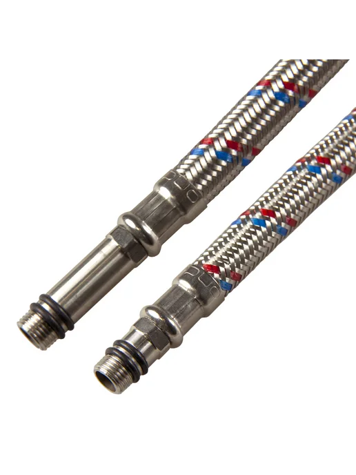 ONDO Подводка для смесителей PEX-сталь 1 2"xM10x60 см (пара), 10x60 см, фото 5