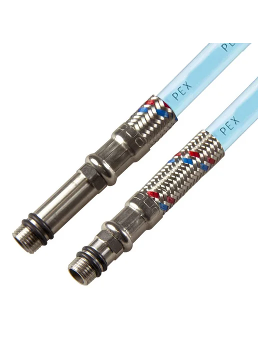 ONDO Подводка для смесителей PEX-сталь 1 2"xM10x60 см (пара), 10x60 см, фото 6
