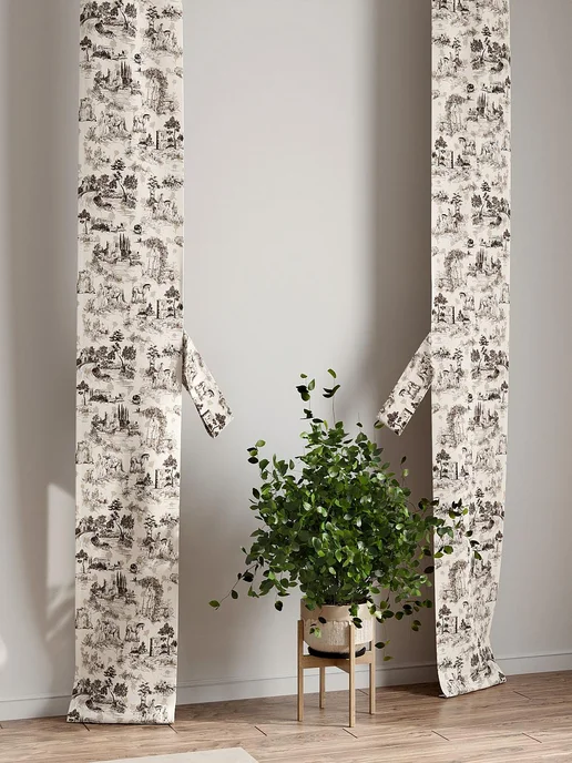 AT-HOME Шторы декоративные узкие с подхватами 38х260 см 2 штуки, 38x260 см, фото 7