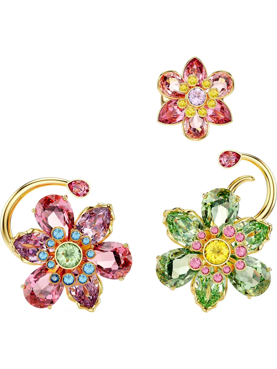 Серьги SWAROVSKI 5709026, искусственный камень, золото