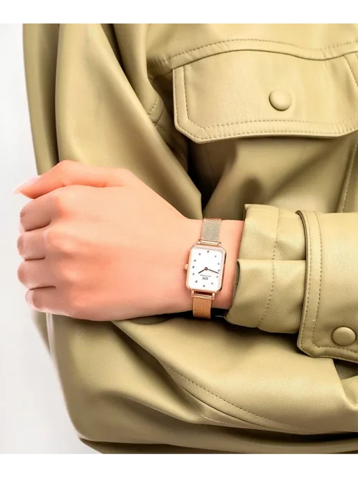Daniel Wellington Часы наручные Quadro DW00100527 оригинал, желтый, фото 5