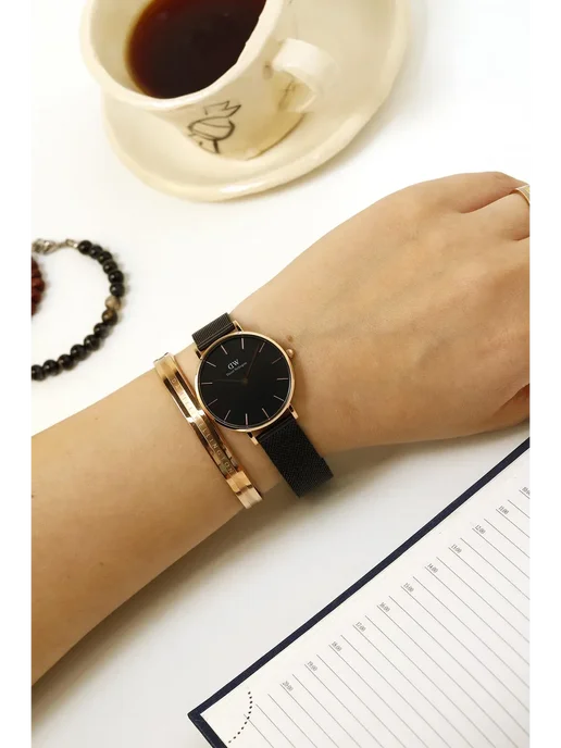 Daniel Wellington Наручные часы Petite DW00100201 оригинал, черный, фото 2