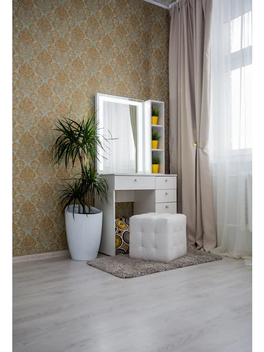 ЭлитМебель Туалетный столик с зеркалом и led подсветкой, 80x40x163 см, 80x40x163 см, фото 2