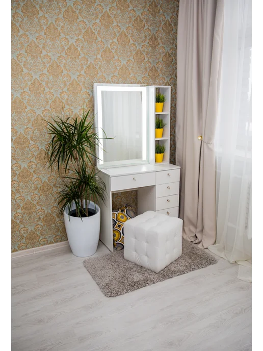 ЭлитМебель Туалетный столик с зеркалом и led подсветкой, 80x40x163 см, 80x40x163 см, фото 4