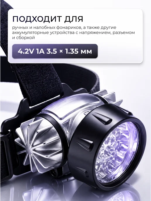 meltbox Зарядное устройство 4.2V 1A для налобного фонаря, зеленый, фото 2