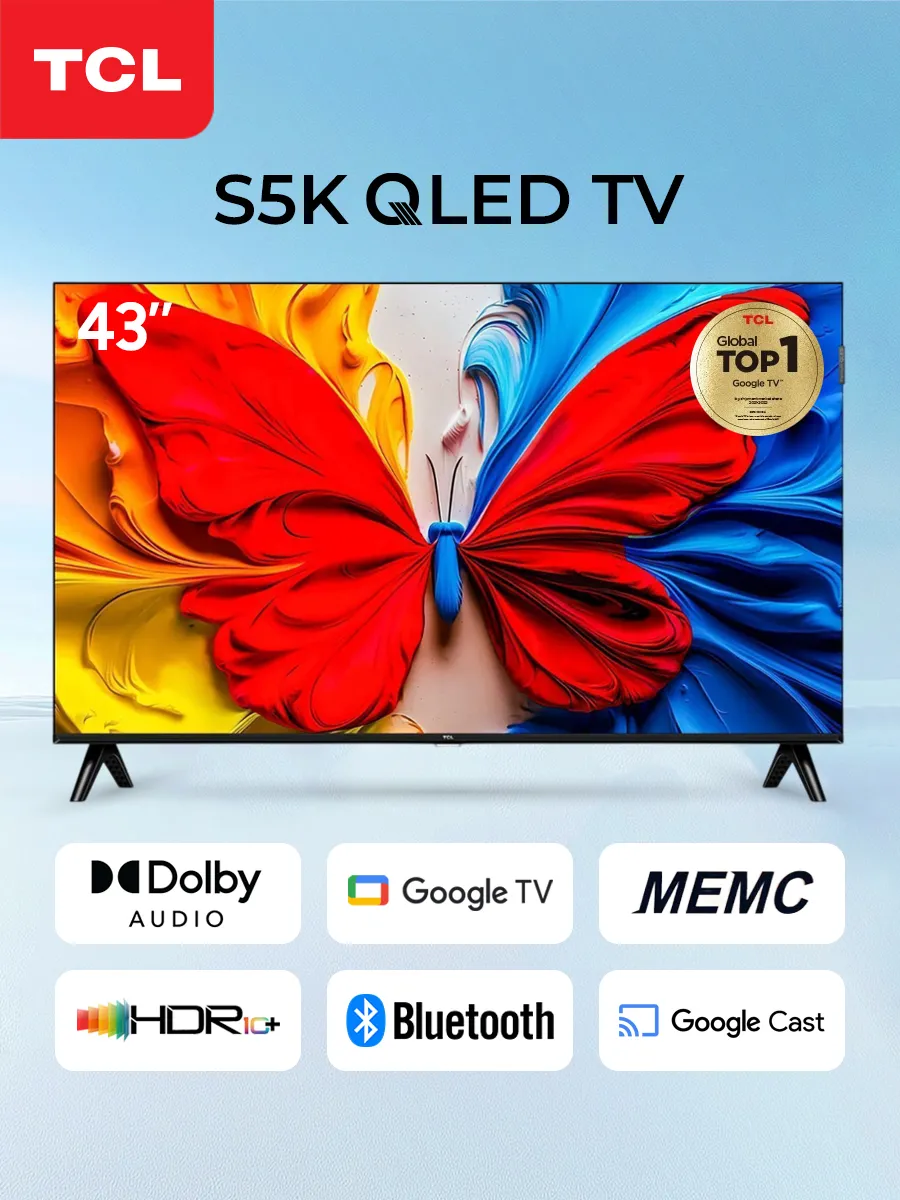 TCL Телевизор 43" FHD QLED Android TV Smart TV