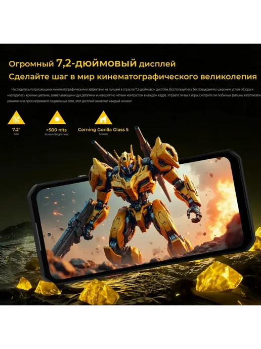 Смартфон OUKITEL Wp60 12/512 ГБ, серебристый, фото 7