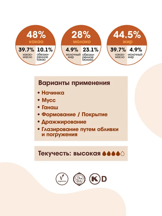 Carma Шоколад молочный Livina 48% (0,2 кг), 200 г, фото 2