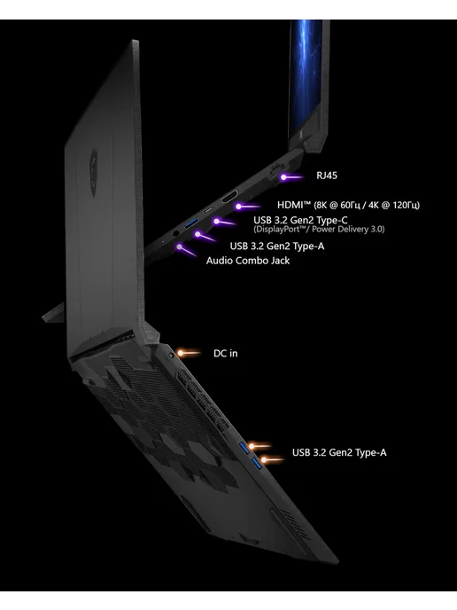 MSI Ноутбук игровой Katana 17 HX B14W, черный, фото 5