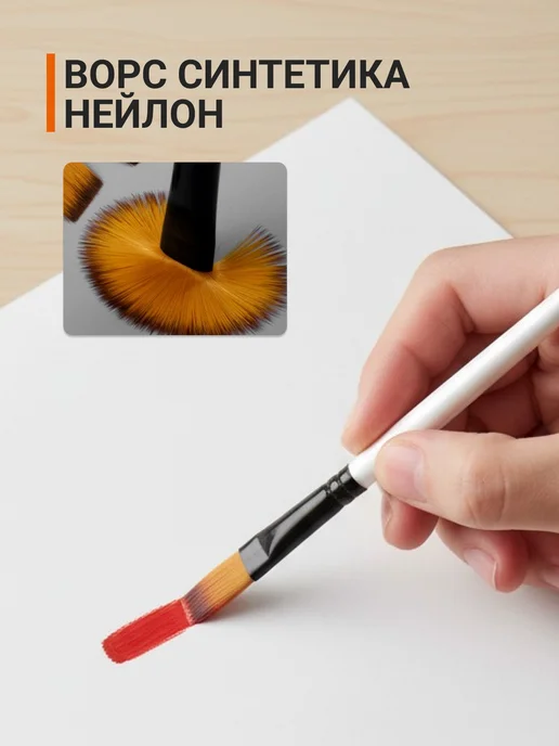 Keep Smiling Кисти художественные для рисования синтетика набор, вариант, фото 2