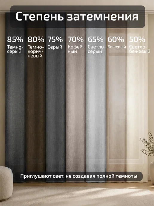 Блэкаут Топ Шторы блэкаут рогожка 250х260 2 шт 500х260, 400x260, 2 шт, фото 5