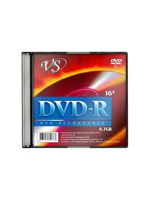 VS Носители информации DVD-R, 16x, Slim 5, вариант, фото 3