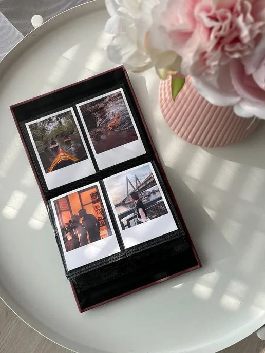 Photostory Фотоальбом для Instax Mini, 16 листов, 64 фото, розовый, фото 2