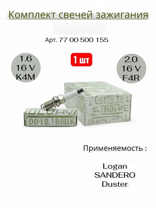 Свеча зажигания 7700500155.1 шт, 7,7005e+09 шт