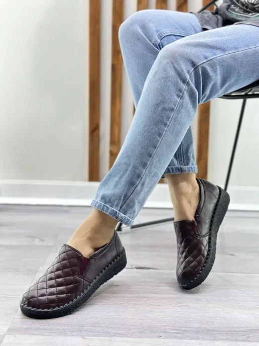 MANSIMMA Туфли лодочки мокасины женские кожа на удобной платформе, вариант, фото 2