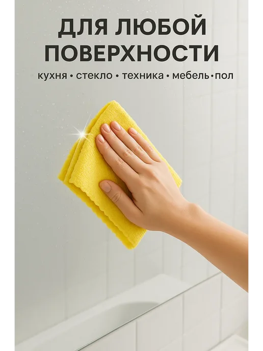 АДАЩ Салфетки микрофибра универсальные 30×30 набор 4 шт, 30x30, 4 шт, фото 4