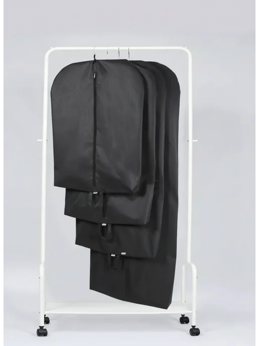 Wellsuit Чехол для одежды на молнии объемный 60*150 см, черный, 60x150 см, фото 6