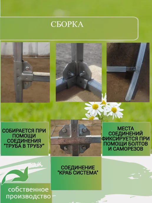 ТПК Рассвет Удлинение к теплице на 2 метра, 2 м, фото 3