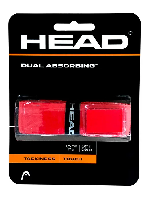 HEAD Намотка на рукоятку Grip Dual Absorbing красная, 1шт, 1 шт