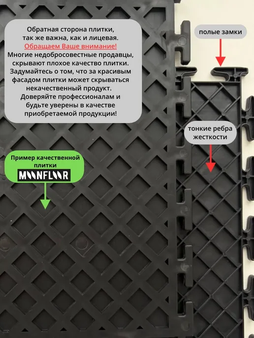 moonfloor Модульная плитка ПВХ светло-серая 25х25 (34 плитки =1,96 м2), 25x25, фото 2