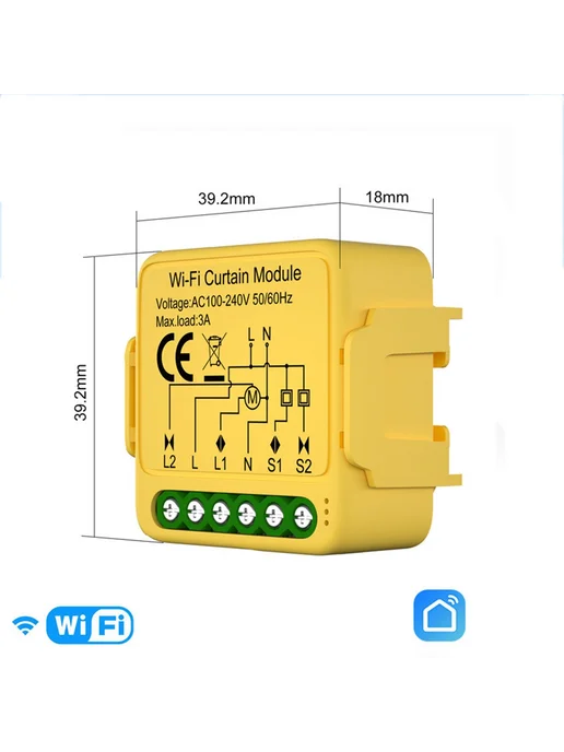 无品牌 Модуль подключения штора Tuya Zigbee к мотору рулонных ворот, вариант, фото 3