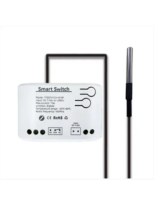 无品牌 Tuya Smart Zigbee выключатель с датчиком температуры, пассив…, вариант, фото 3