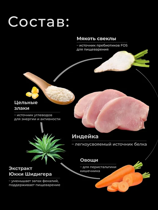 Сухой корм QUATTRO Чихуахуа Старше для собак, пожилые, индейка, 3 кг, фото 3