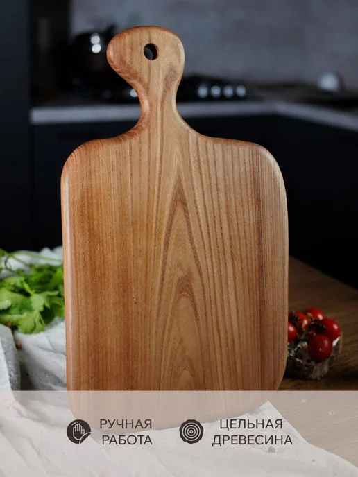 VELARIS Доска разделочная деревянная для кухни, карагач, 35х25 см, 35x25 см, фото 3