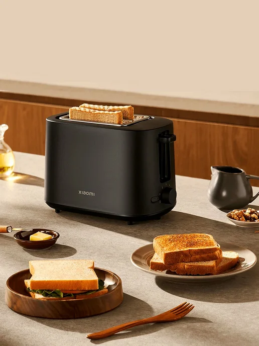 Xiaomi Тостер для хлеба Toaster, Евро-версия, черный, фото 2