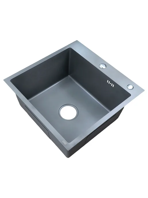 Azario Мойка для кухни 50х50 Nicole AZG5050H серая, 50x50, фото 2