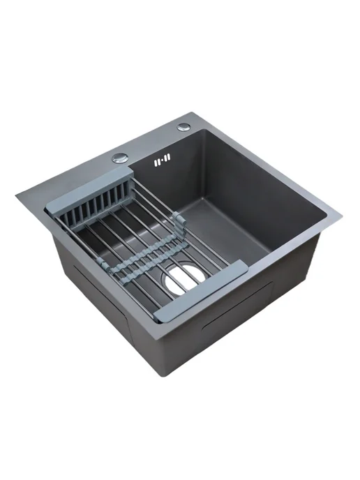 Azario Мойка для кухни 50х50 Nicole AZG5050H серая, 50x50, фото 3