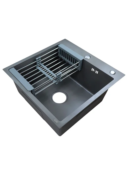 Azario Мойка для кухни 50х50 Nicole AZG5050H серая, 50x50, фото 4