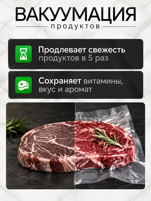 Вакууматор для продуктов с запайкой с пакетами с резаком, черный, фото 2