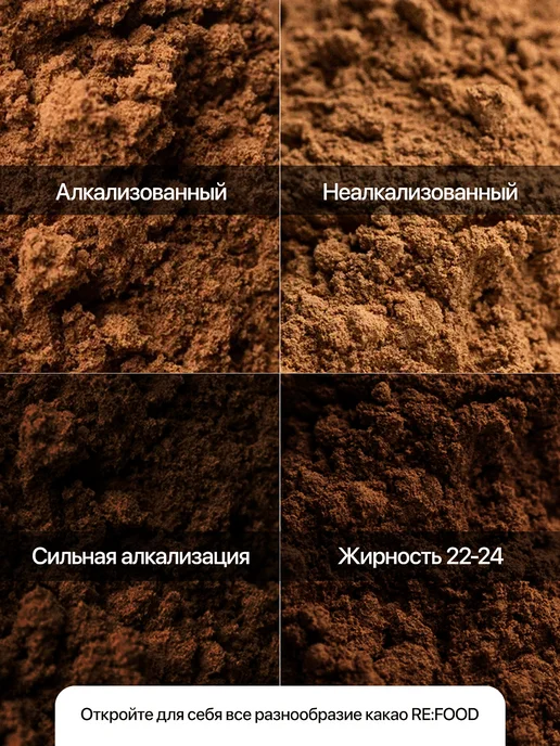 RE:FOOD Какао - порошок натуральный 100 грамм PREMIUM, вариант, фото 2