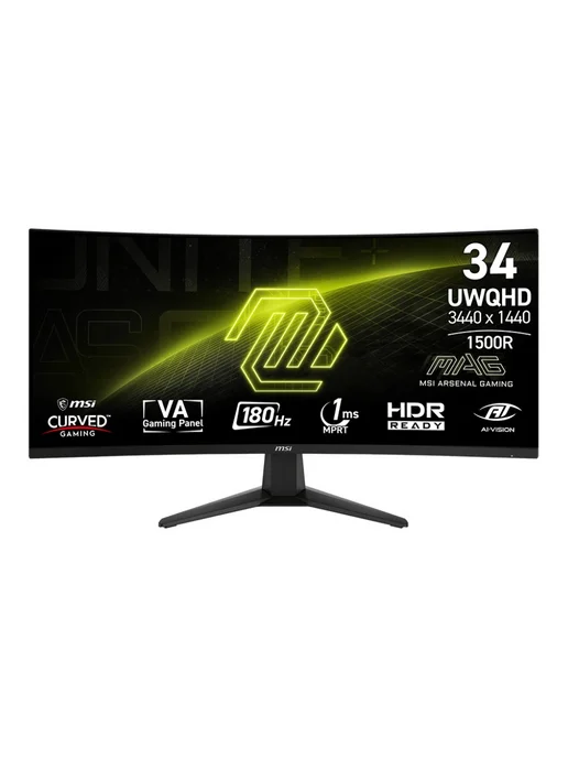 MSI 34" Монитор MAG 346CQ, VA, 3440x1440, 180Гц (9S6-3DD71M-016), 3440x1440, фото 2