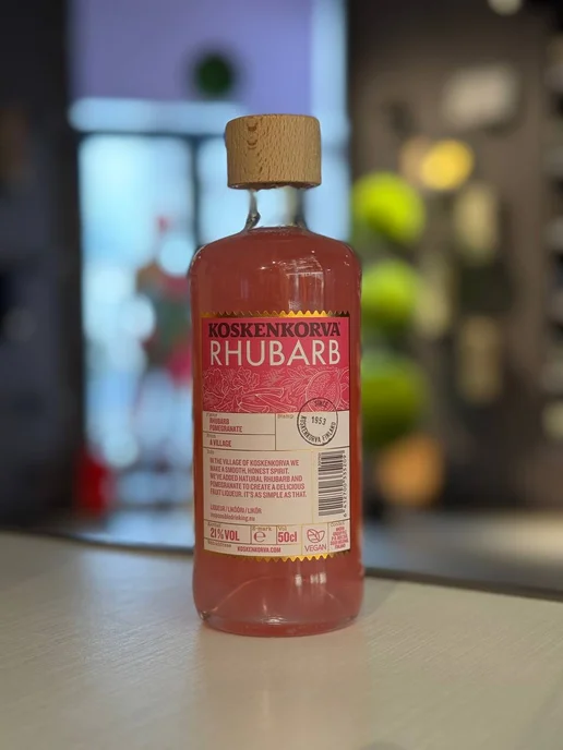 Ликер "Koskenkorva" Rhubarb, розовый