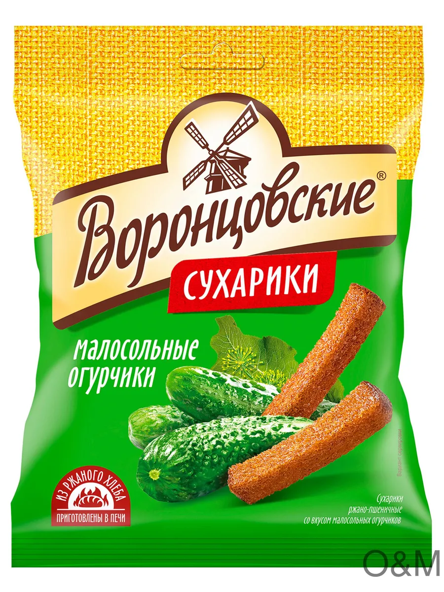 Сухарики ржано-пшеничные «Воронцовские, 3шт