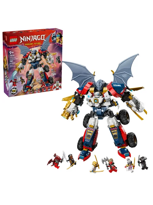 LEGO Конструктор NINJAGO 71834 Ультракомбайн Зейна 4 в 1, синий, фото 3
