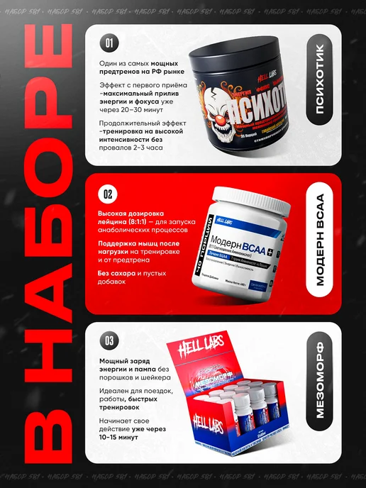 Hell labs Набор спортивного питания 1, вариант, фото 2