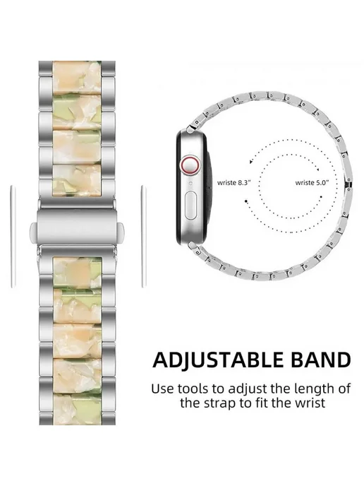 MyPads Ремешок из смолы и нержавеющей стали для Apple Watch Ultr, фиолетовый, фото 3
