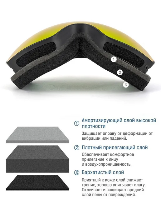 QUNATURE Маска горнолыжная подростковая (8-14 лет) красная revo линза, красный, фото 7