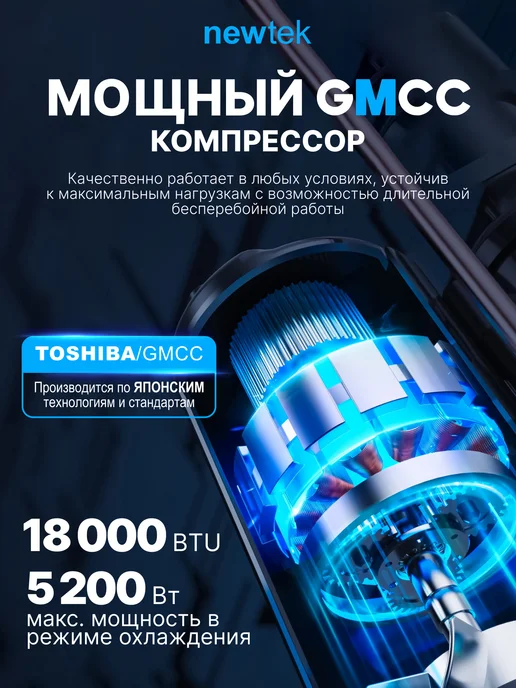 NEWTEK Сплит-система кондиционер NT-65CHW18, белый, фото 3