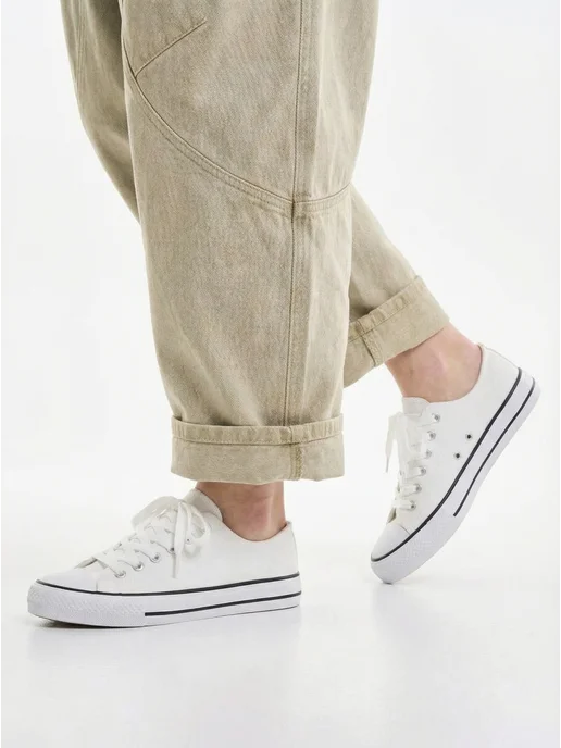 кеды белые (Converse), белый, фото 2